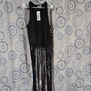 Crazy Train Black Fringe Top